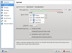 Enable the IO APIC and use 2GB of RAM