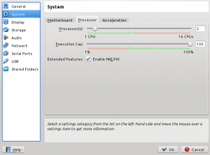 Use at least 2 virtual processors and enable PAE/NX